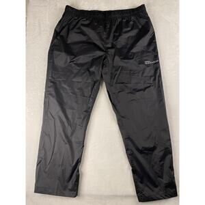 Cabela's Guidewear Men's Black Nylon Rain Pants 2XL Regular Straight Leg